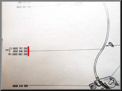 Câble d'accélérateur – Renault 16 (1150) – OEM 0855882300