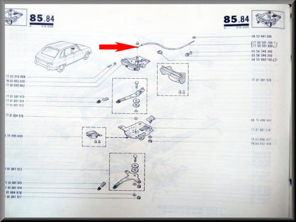 Bedieningskabel kachel – Renault 16 – OEM 7700501799