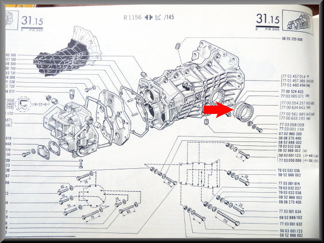 Joint torique d'écrou de réglage de roulement de différentiel – Renault 16 – OEM 7703065071