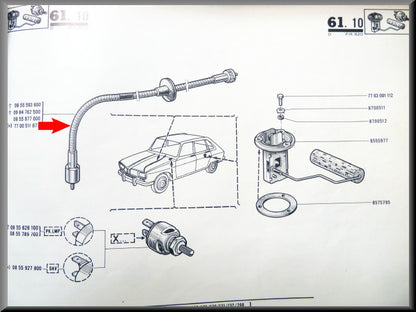 Km teller kabel – Renault 16 TL, TS, L – OEM 0855877000