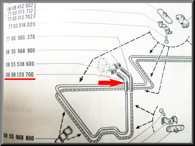 Fuel hose thick – Renault 16 – Renault 12 - OEM 0608120700