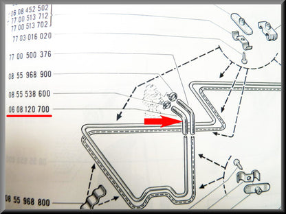 Fuel hose thick – Renault 16 – Renault 12 - OEM 0608120700