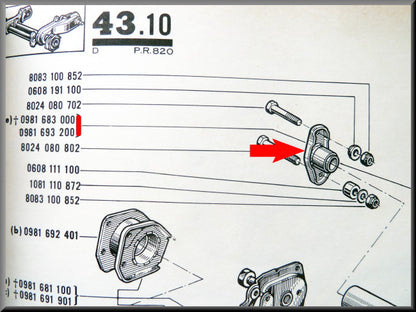 Reparatie set binnenste silent bloc achteras – Renault 16 – OEM 0981693200