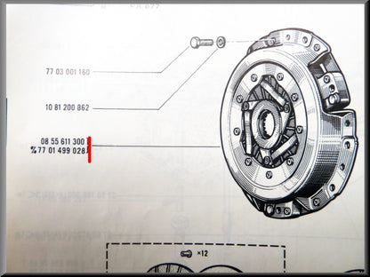 Pressure plate - Renault 16 L-TL-TS (1150-1151 and 1152 < 1972) – OEM 0855611300