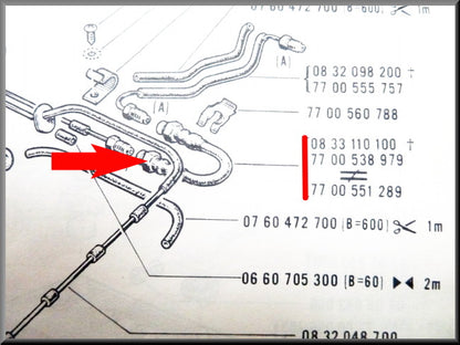 Remslang set achter – Renault 16 – OEM 7700551289
