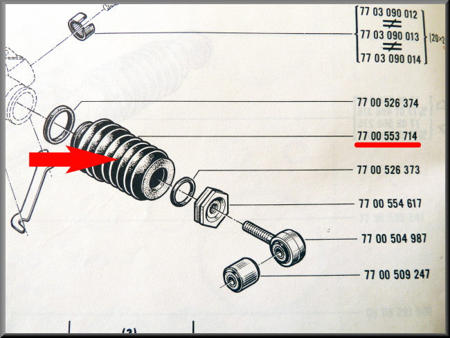 Stuurhuis hoes – Renault 16 - Renault 12 - Renault 17 - OEM 7700553714