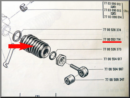 Stuurhuis hoes – Renault 16 - Renault 12 - Renault 17 - OEM 7700553714