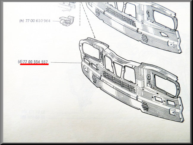 Voorfront – Renault 16 TX – OEM 7700554557