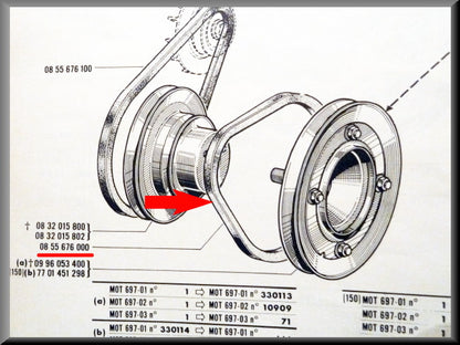 Large V-belt – Renault 16 – OEM 7701348229 / 0855676000