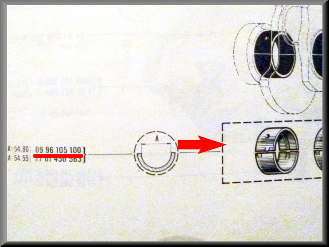 Coussinets de vilebrequin 54,8 mm STD – Renault 16 – Lotus Europa - Renault 17 - Renault divers – OEM 7701348417