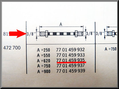 Remleiding achterpoot – Renault 16 – OEM 7701459935