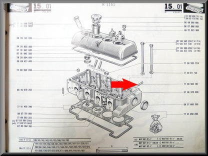Tapeind cilinderkop – Renault 16 – OEM 7700503187