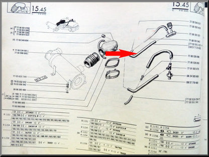 Crankcase ventilation hose – Renault 16 TX – OEM 7700551020