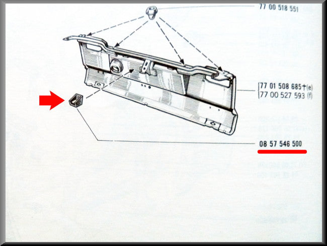 Tailgate lock guide.