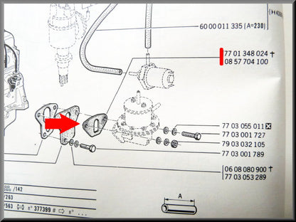 Benzinepomp pakking  – Renault 12 – Renault 4 - Renault 5 - Renault 16 -  OEM 0857704100
