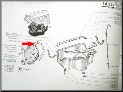 Distributiedeksel pakking – Renault 12 - Renault 5 - Renault 15 - Renault divers – OEM 0428255000