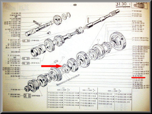 Synchronizer ring 3rd and 4th gear – Renault 12 – Renault 16 - Renault 17 - OEM 0428756800