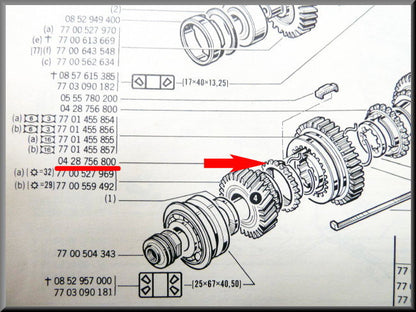 Synchronizer ring 3rd and 4th gear – Renault 12 – Renault 16 - Renault 17 - OEM 0428756800