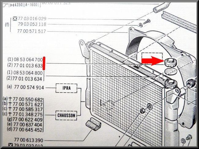Radiator Cap – Renault 12 – Renault 16 - Renault 17 -OEM 0853064700