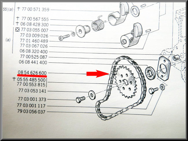 Distributieset – Renault 12 – Renault 15 - OEM  - 0854626600