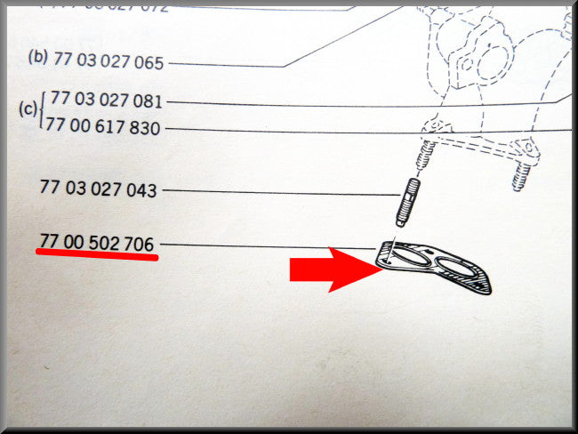 Joint de collecteur d'échappement – Renault 12 – OEM 7700502706