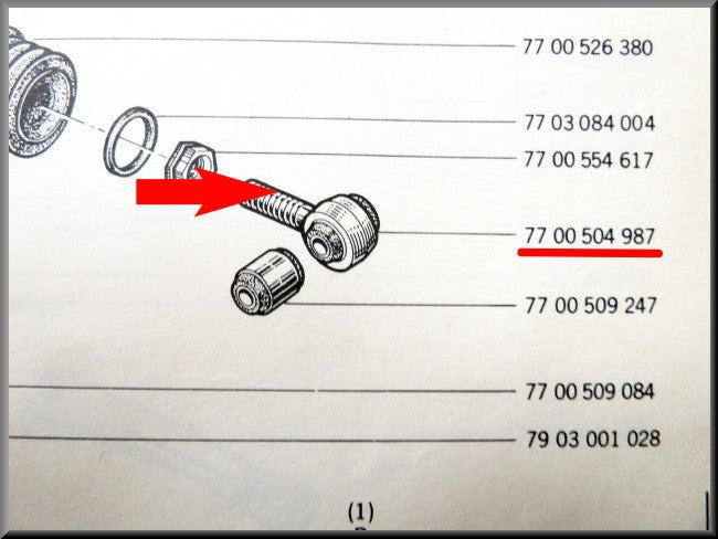 Stuurhuis oog – Renault 12 –  Renault 16 - Renault 17 - OEM 7700504987