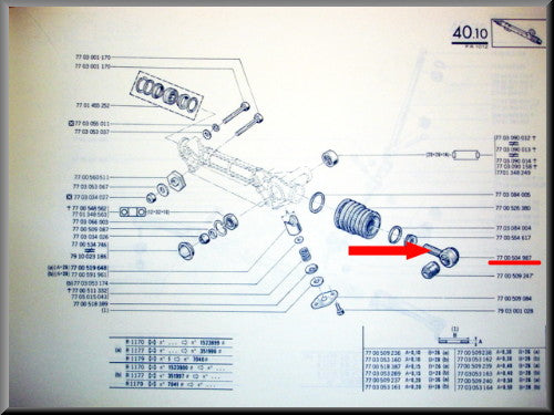 Stuurhuis oog – Renault 12 –  Renault 16 - Renault 17 - OEM 7700504987