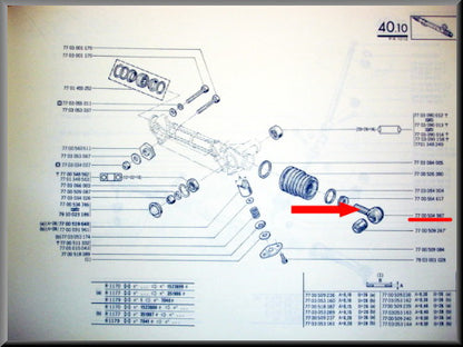 Stuurhuis oog – Renault 12 –  Renault 16 - Renault 17 - OEM 7700504987
