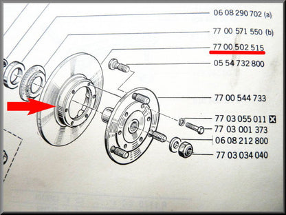 Brake Discs – Renault 12 – Renault 5 – Renault 15 – OEM 7700502515