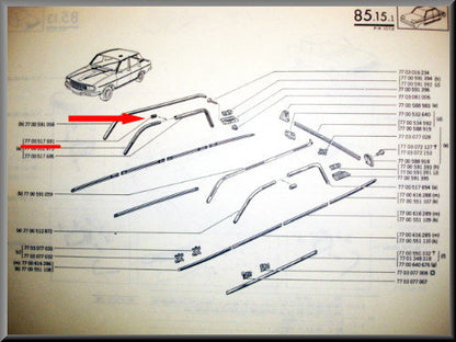 Gutter molding connector – Renault 12 – OEM 7700517691