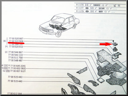 Pook chroomrand – Renault 12 – OEM 7700520908