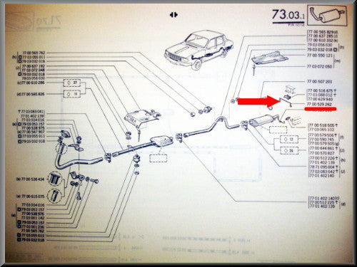 Ressort amortisseur arrière – Renault 12 – OEM 7700529262