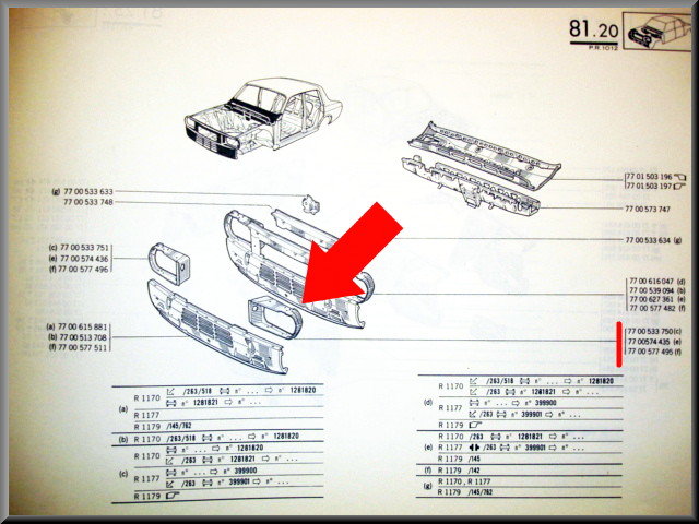 Koplamp huis links – Renault 12 – OEM 7700533750