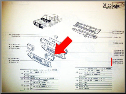 Koplamp huis links – Renault 12 – OEM 7700533750