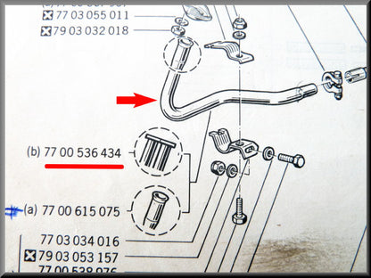 Double downpipe – Renault 12 – OEM 7700536434