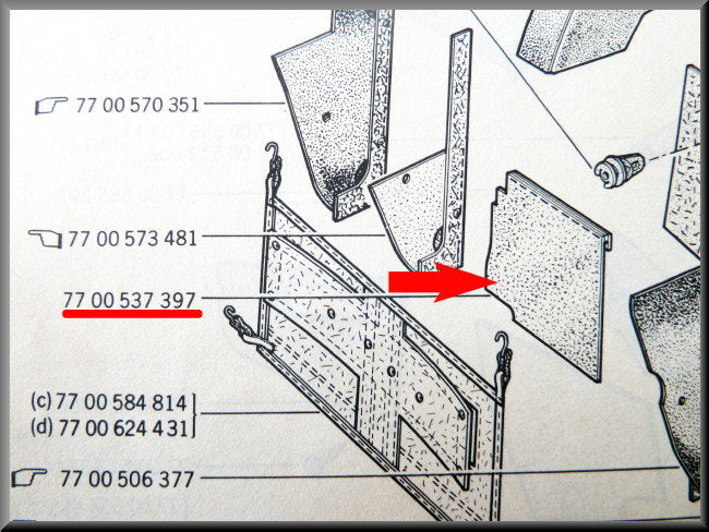 Radiateur schotje – Renault 12 – OEM 7700537397