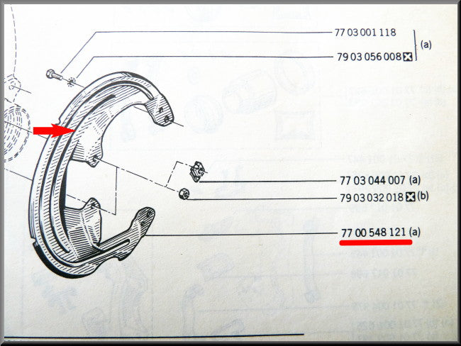 Beschermkap remschijf links – Renault 12 –  Renault 15 - Renault 17 - OEM 7700548121