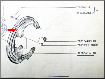 Beschermkap remschijf links – Renault 12 –  Renault 15 - Renault 17 - OEM 7700548121