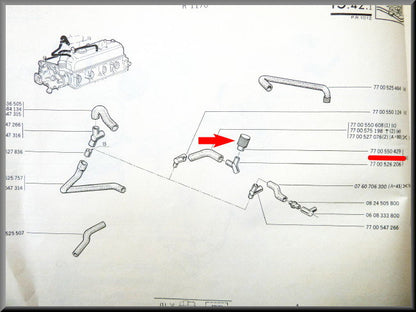 Ontluchtingsfilter – Renault 12 Gordini - Renault 16 TX - Renault 17 – OEM 7700550429
