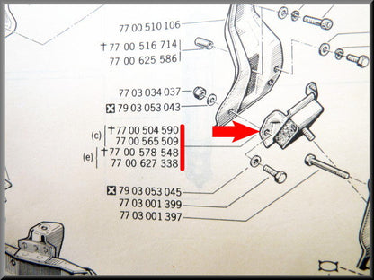 Motorophanging rubber – Renault 12 –  Renault 15 - Renault 17 - OEM 7700504590 / 7700565509