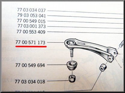 Spoorstang rechts – Renault 12 – Renault 15 - Renault 17 - OEM 7700571173