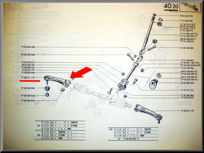 Spoorstang rechts – Renault 12 – Renault 15 - Renault 17 - OEM 7700571173