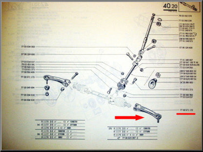 Spoorstang links – Renault 12 –  Renault 15 - Renault 17 - OEM 7700571172