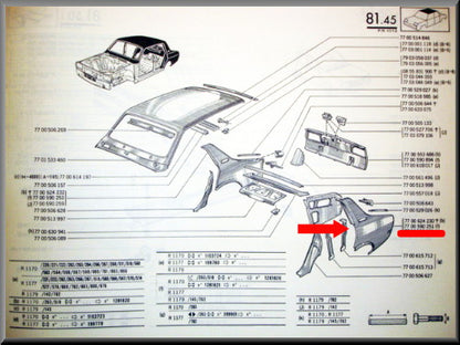 Achterscherm links – Renault 12 (nieuwe type) – OEM 7700590251