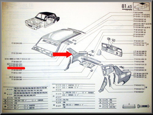 Achterscherm rechts – Renault 12 – OEM 7700590253