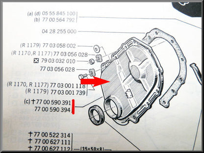 Distributiedeksel – Renault 12 – Renault 15 - OEM 7700590394