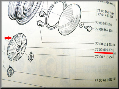 Wieldop  – Renault 12 – OEM 7700619339