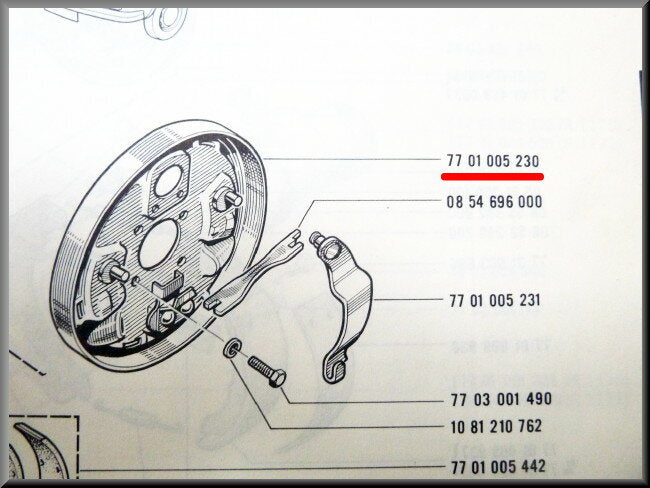 Remankerplaat – Renault 12 – Renault 15 - Renaiult 17 - OEM 7701005230