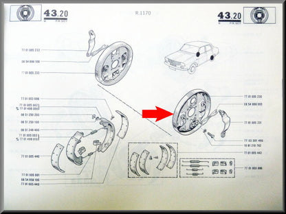 Remankerplaat – Renault 12 – Renault 15 - Renaiult 17 - OEM 7701005230
