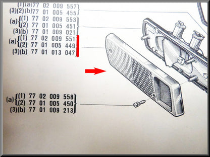 Achterlicht reflector links – Renault 12 – OEM 7701005449